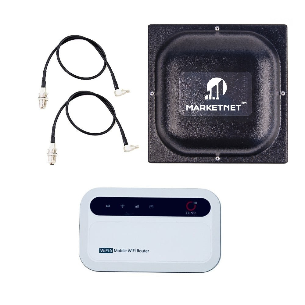 Комплект 4G LTE Wi-Fi роутер Olax MF985 с антенной MARKETNET T800 MIMO мощностью 2 х 18 dBi Киев - изображение 1