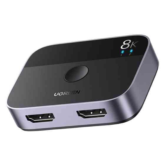 Перемикач HDMI на 2 входи сплітер Ugreen, 8K, 4K, 2,1 Гц CM561 90385 (Сірий) Николаев
