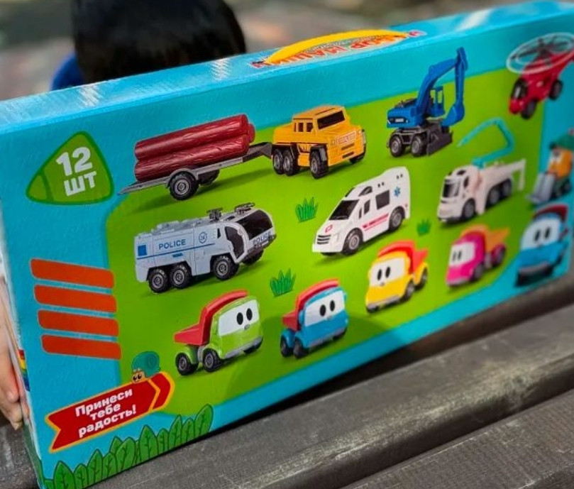 Набір машин Вантажівка Льова, 11 машинок,інерція, рухомі деталі, 11 см. Київ - фото 2