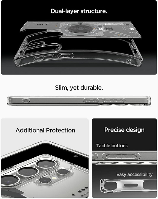 Чехол Spigen Ultra Hybrid MagFit для Galaxy S25 Ultra прозрачный магнитный Qi2 сертифицированный Neo One Киев - изображение 8