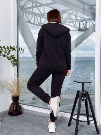 Жіночий костюм з хутром Чорний 2XL-3XL Харків