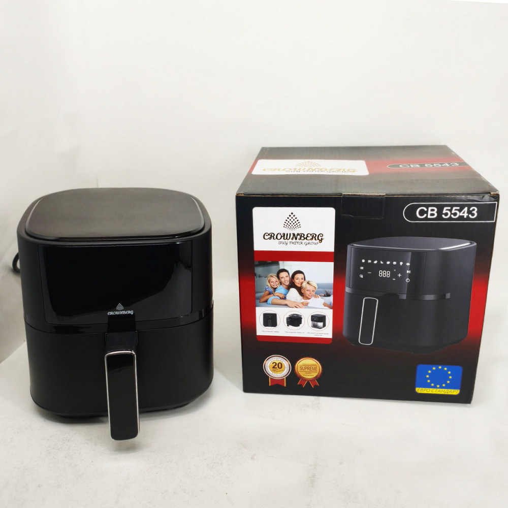 Аэрогриль-фритюрница с сенсорным дисплеем Crownberg CB-5543 1500Вт 4л, Фритюрница без масла и жира LX-21 Львов - изображение 10