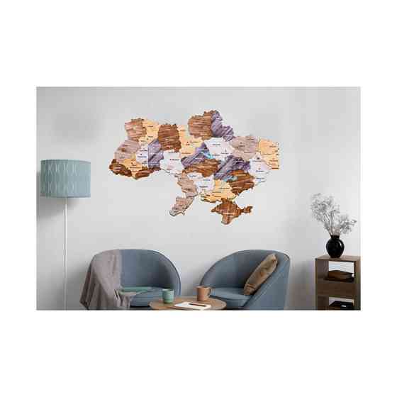 Дерев'яний пазл "Мапа України" Арт-90609, 60х90 см Вінниця