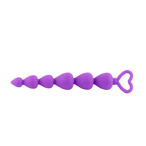 Анальні кульки Anal Beads Purple Heart, фіолетові Sex Aura Київ
