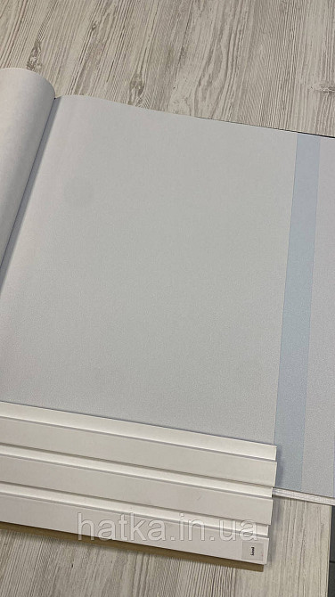 Шпалери метрові вінілові на флізеліні A.S.Creation Elite of Shades1.06x10 однотон біло-сірий 78651-3 Київ - фото 3