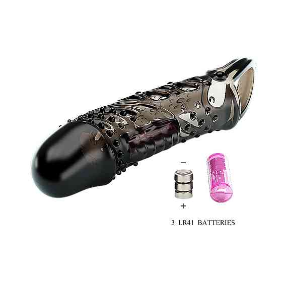 Насадка на член - Pretty Love Cecelia Vibrating Penis Sleeve Black Sex Aura Київ
