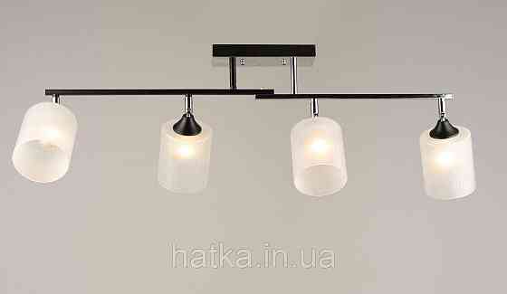 Люстра стельова на 4 плафони VALESO K2321/4 чорний+хром E27 Київ