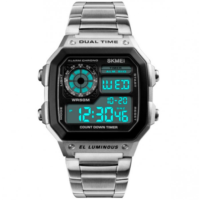 Мужские часы Skmei 1335 Ripple Silver Киев - изображение 2