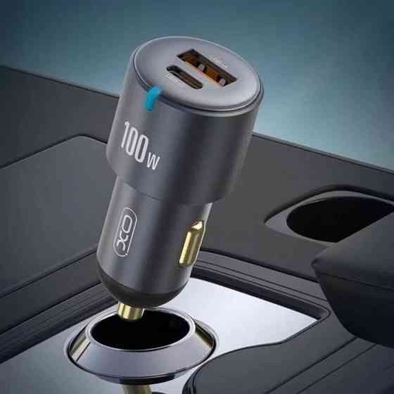 Автомобільний зарядний пристрій XO CC47 PD65W+USB35W (100W) Tarnish Black Рівне