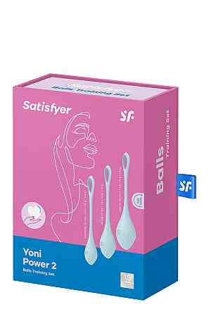 Набор вагинальных шариков Satisfyer Yoni Power 2, голубой Sex Aura Киев