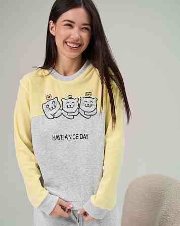 Жіноча піжама зі штанами Nicolette Три котики — Велюр 87125 Київ