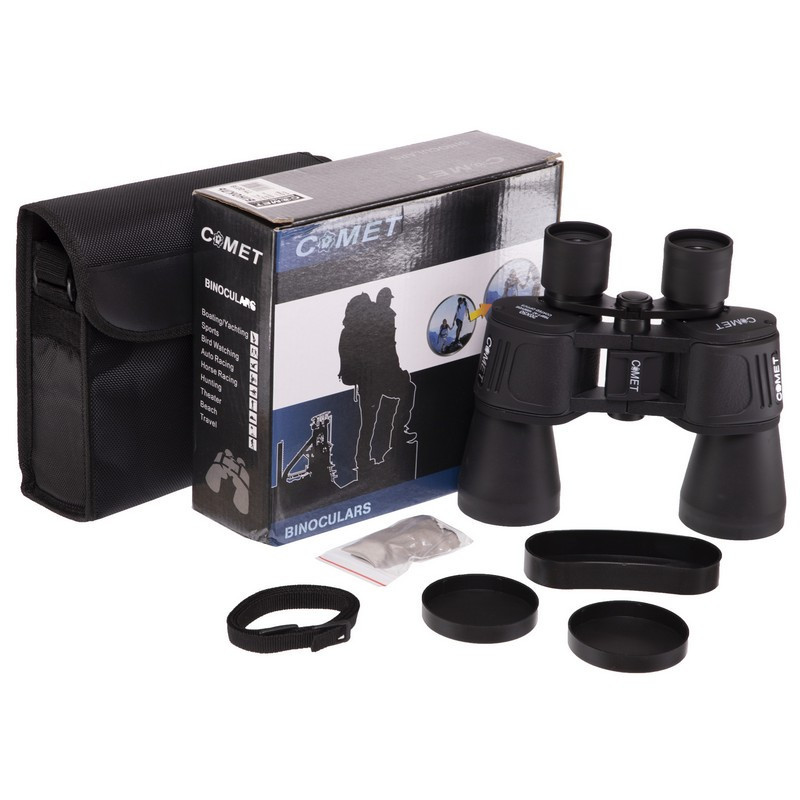 Бинокль кратность 20 с чехлом черный COMET 20х50 Одесса - изображение 6