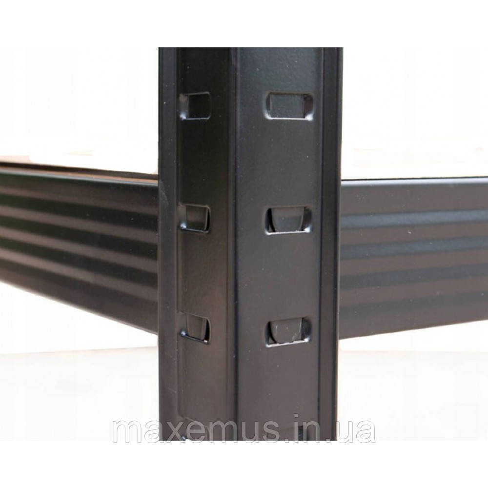 Угловой металлический стеллаж Siker CGS 40 Черный (180x90x40 см 5 полок МДФ нагрузки 875 кг) для гаража и склада Мостиська - фото 14