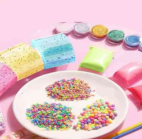 Набор для творчества Bubble Kit с блестящей нанолентой для выдувания пузырей и декором. Киев