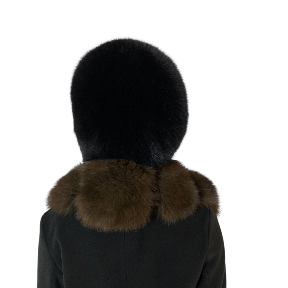 Шапка меховая женская песцовая сноп Анастасия Черный Харьков - изображение 10