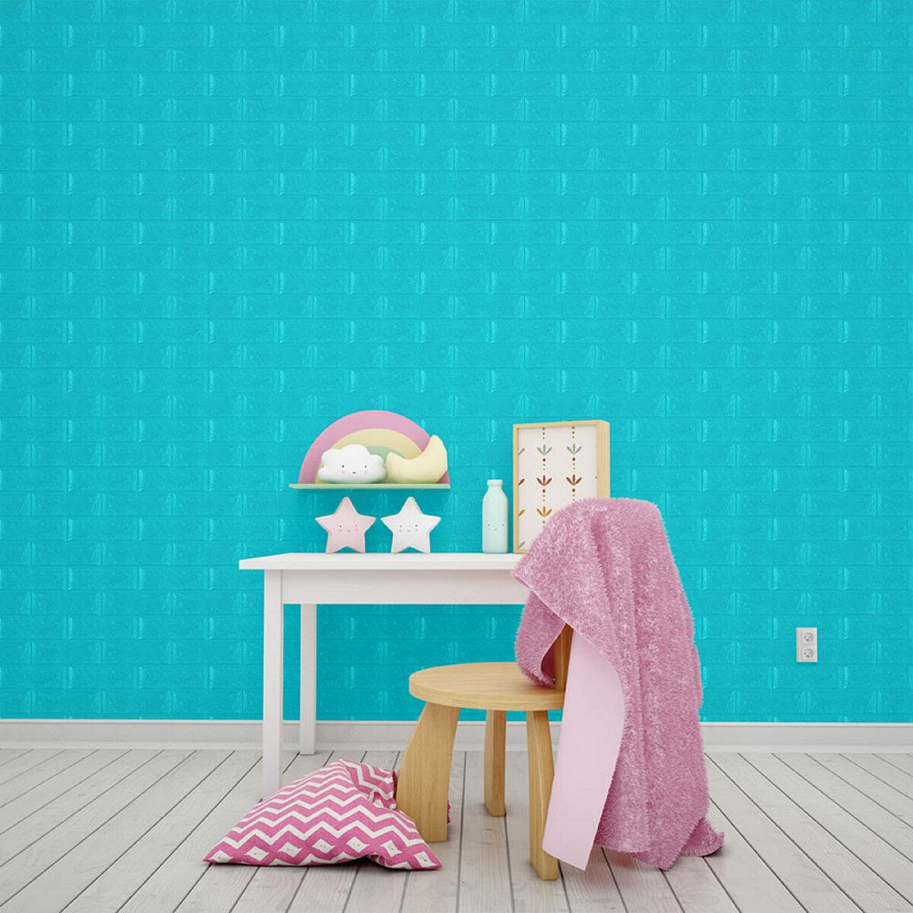 3D панель самоклеющаяся 700х770х5мм кирпич Бирюза (002-5) SW-00000084 Днепр - изображение 5