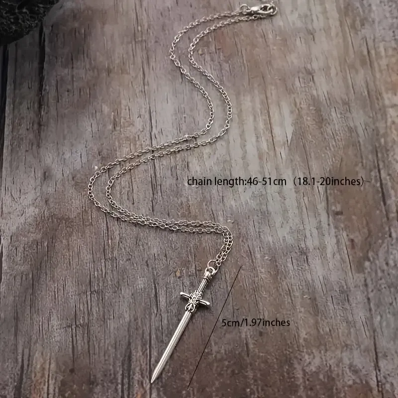 Кулон в виде меча на цепочке, готический кулон, серебристый цвет Киев - изображение 3
