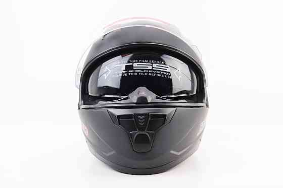 Шолом інтеграл, закритий (сертифікація DOT)+відкидні окуляри BLD-M67 М (57-58см), ЧОРНИЙ матовий Киев