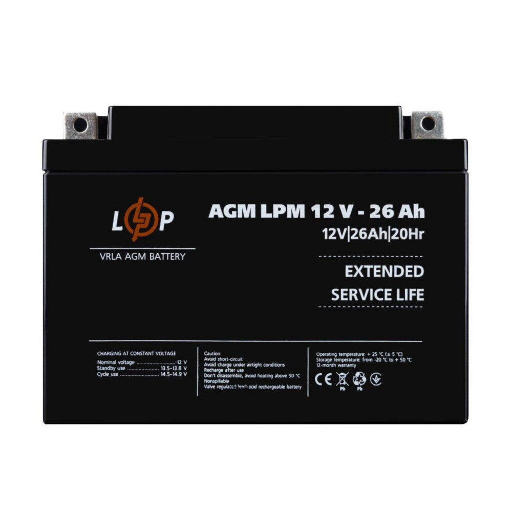 Аккумулятор AGM LPM 12V - 26 Ah Киев - изображение 1
