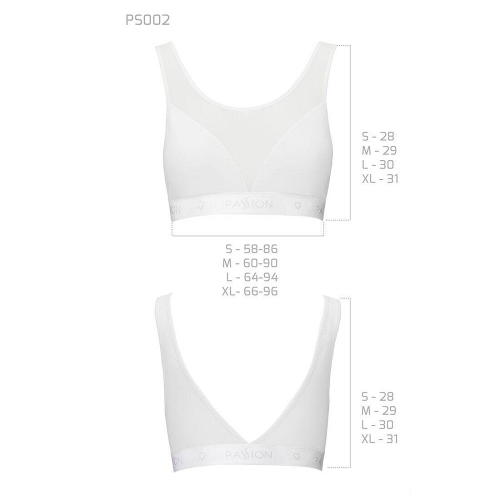 Топ с прозрачной вставкой Passion PS002 TOP L, white Sex Aura Киев - изображение 5