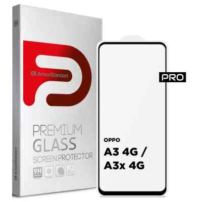 Скло захисне Armorstandart Pro OPPO A3 4G / A3x 4G Black (ARM80892) Вінниця