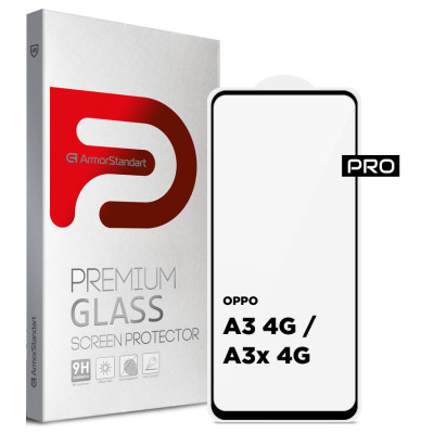 Стекло защитное Armorstandart Pro OPPO A3 4G / A3x 4G Black (ARM80892) Винница - изображение 1