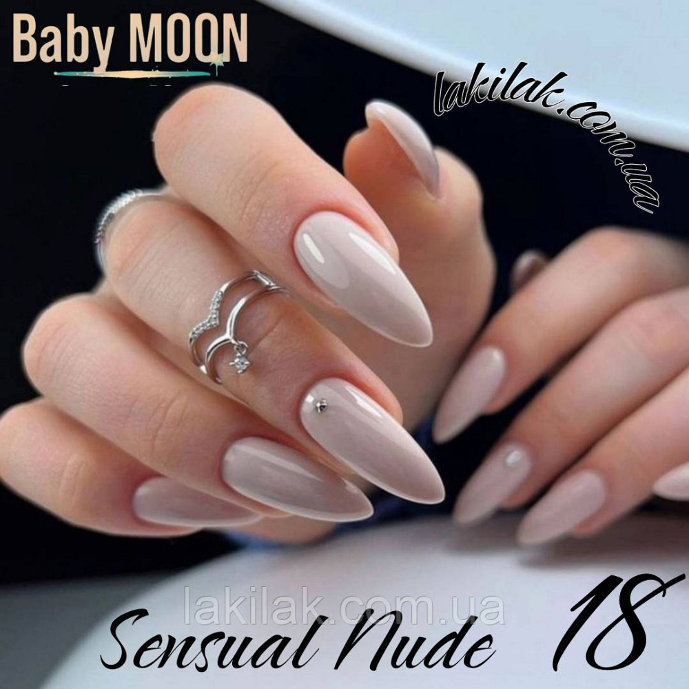 Гель-лак BABY MOON Sensual Nude №18 молочно-бежевий напівпрозорий, 6 мл Херсон - фото 1
