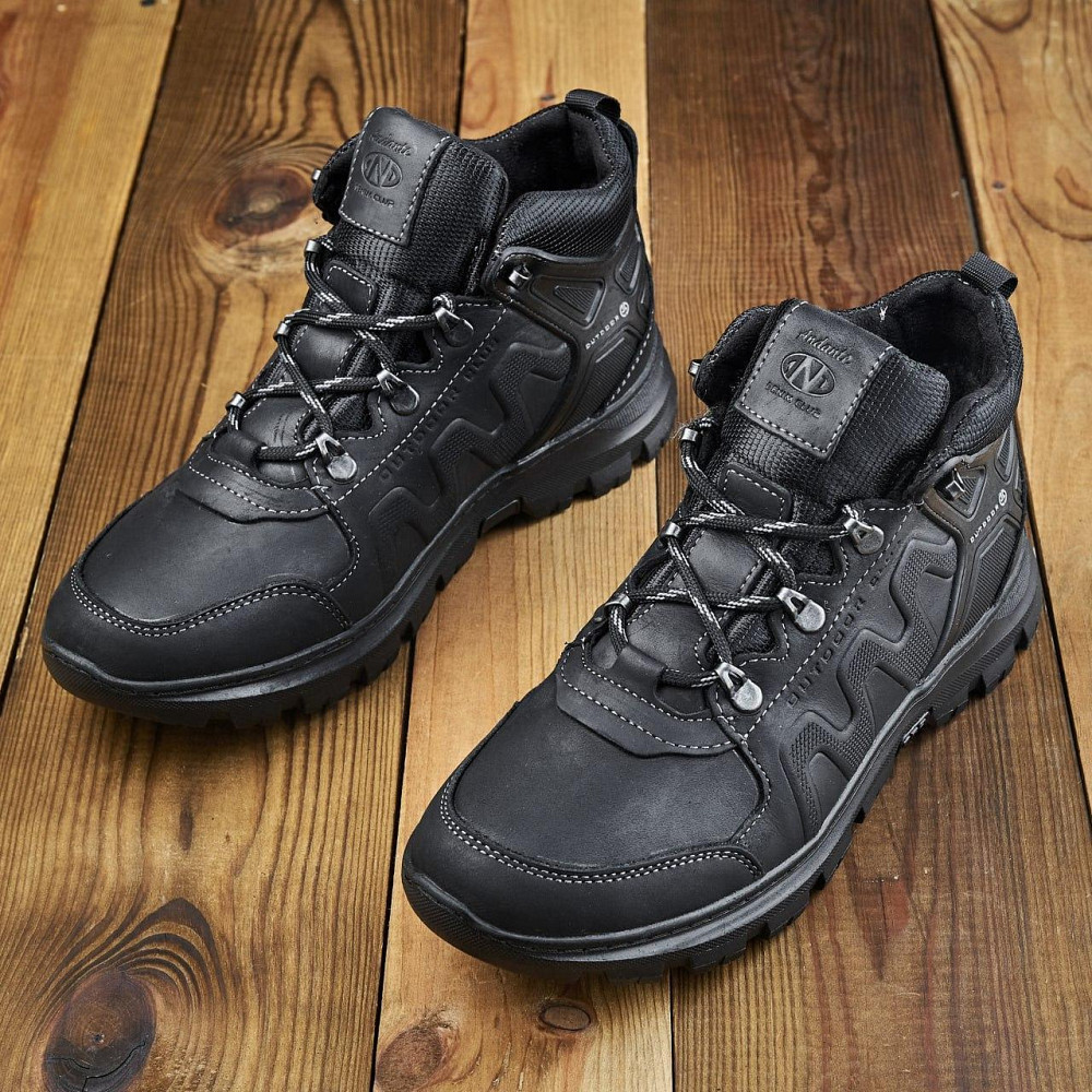 Чоловічі теплі зимові стильні черевики з натуральної шкіри та хутра артикул 115/1 Харків - фото 8