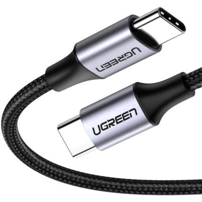 Дата кабель USB-C to USB-C 2.0m US261 18W Round Cable Nickel Plating Aluminum Shell Black Ugreen (50152) Винница - изображение 2
