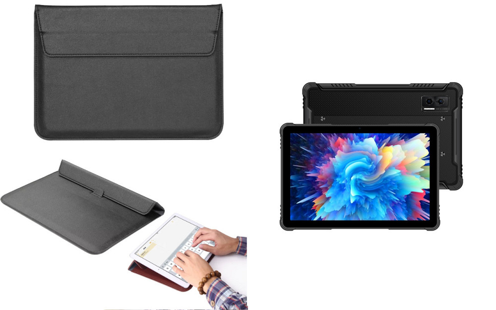 Чохол-конверт VitoCase для Doogee R08, з функцією підставки для планшета Чорний Київ - фото 1