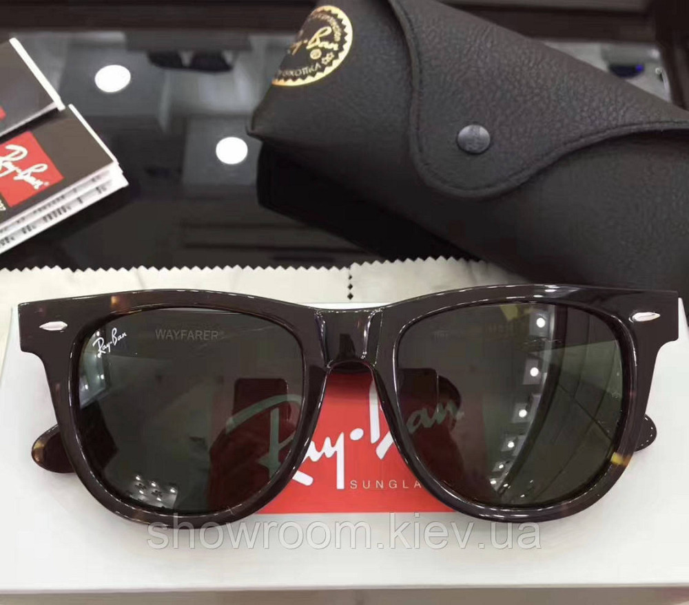 Жіночі сонцезахисні окуляри у стилі RAY BAN Wayfarer 2140-902 LUX Київ - фото 4