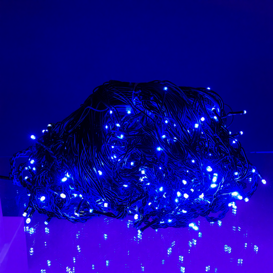 Вулична гірлянда Бахрома 25 м 405 LED чорний провід Синій 25MBBL Коломия