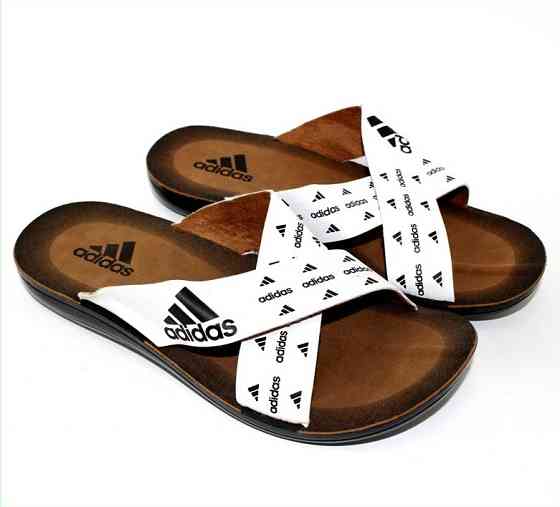 Мужские Шлёпанцы Тапочки Adidas Сланцы Белые Адидас ( размеры: 40,41,42,43,44,45) Днепр