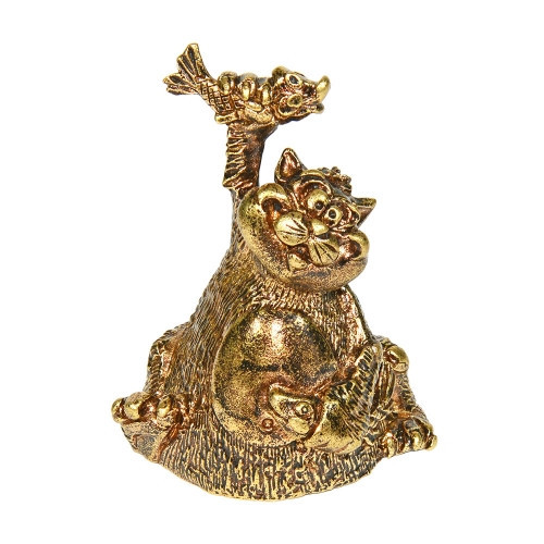 Колокольчик декоративный бронза Кот Обжора Киев - изображение 1