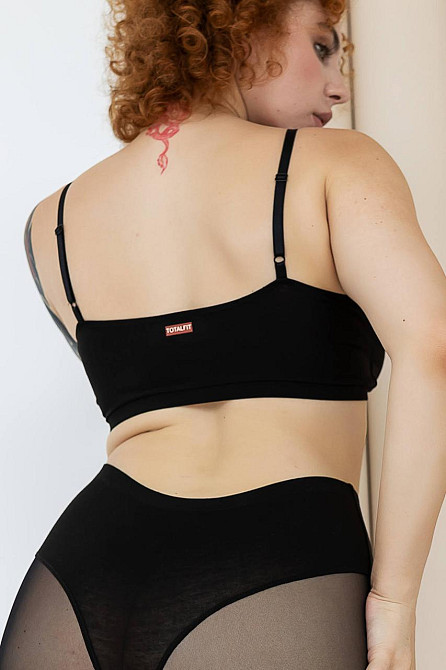 Бюстгальтер без кісточок на резинці знизу (без застібок) TotalFit T51-KHL11 XXL, Чорний Київ - фото 4