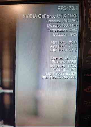 Видеокарта GeForce GTX 1070 8Gb. Palit Game Rock. Киев