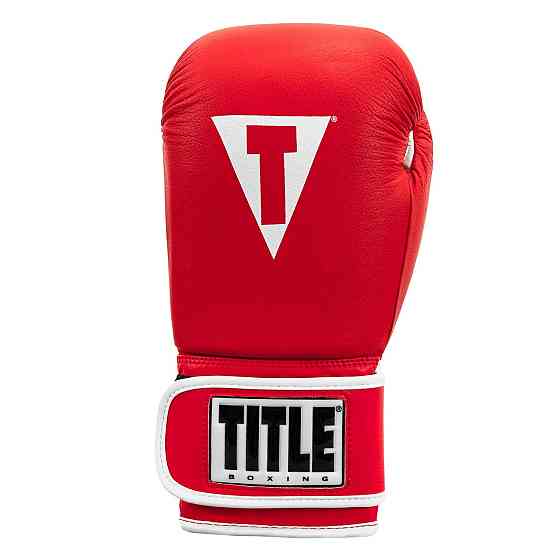 Боксерські рукавиці TITLE Boxing Pro Style Leather Gloves3.0 Red/White 14 oz (бинти 4м. в комплекті) Каменское