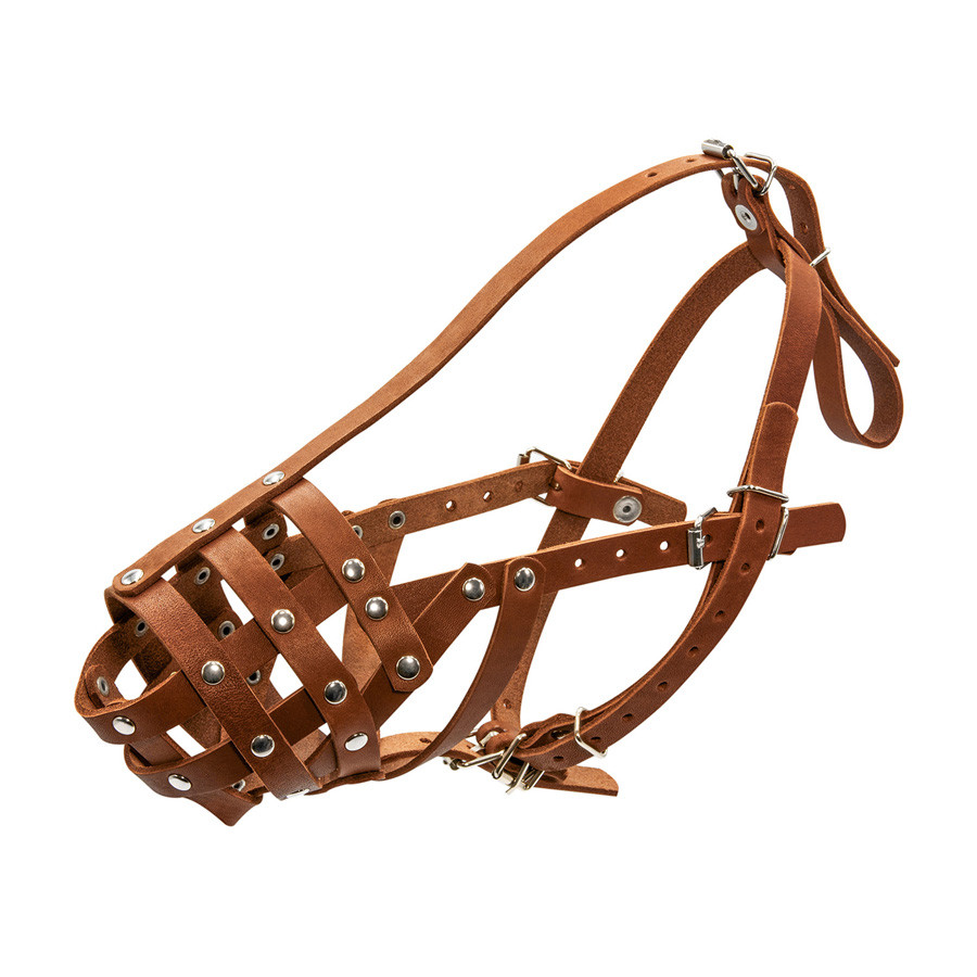 Намордник твердий "CoLLaR" (доберман, вівчарка мала, далматин, сеттер малий) коричневий Коломыя - изображение 2