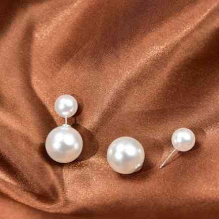 Серьги с жемчугом женские и детские - размер 1,5см, цинковый сплав, пластик Киев