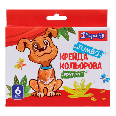 Крейда Yes кольорова Zoo Land 6 шт JUMBO (400440) Вінниця - фото 1