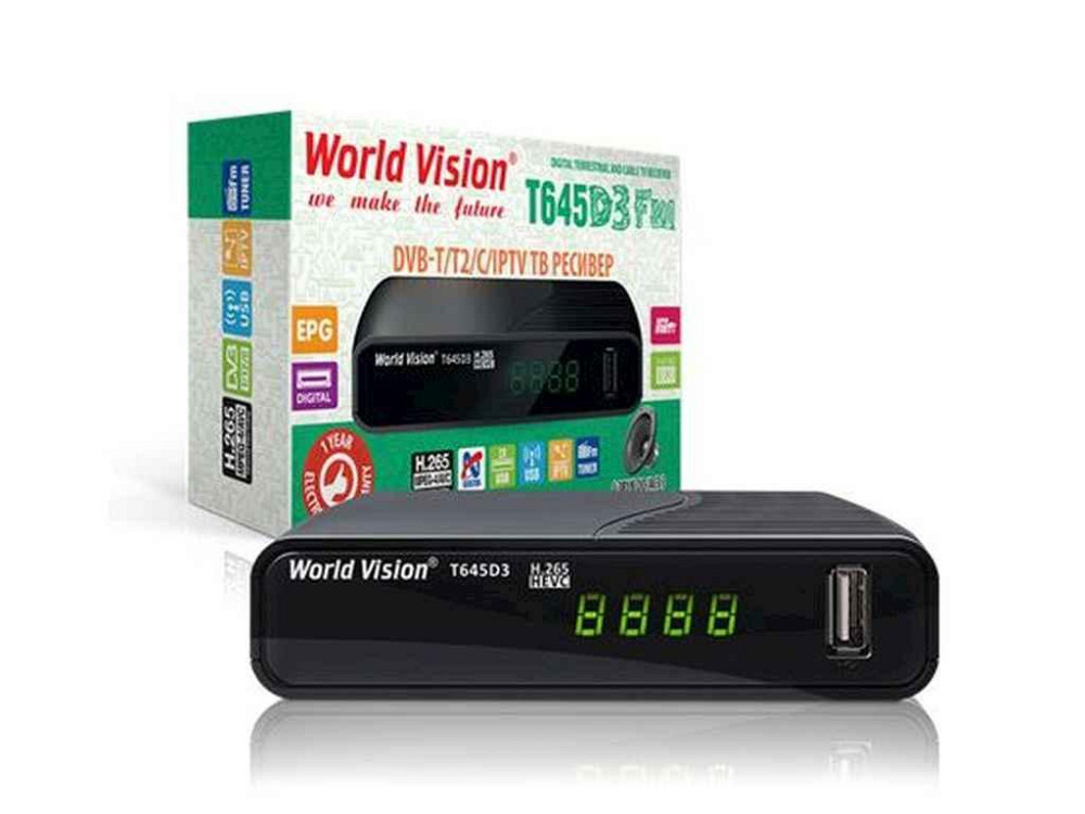 Т2 ресивер T645D3 FM ТМ WORLD VISION Київ - фото 1