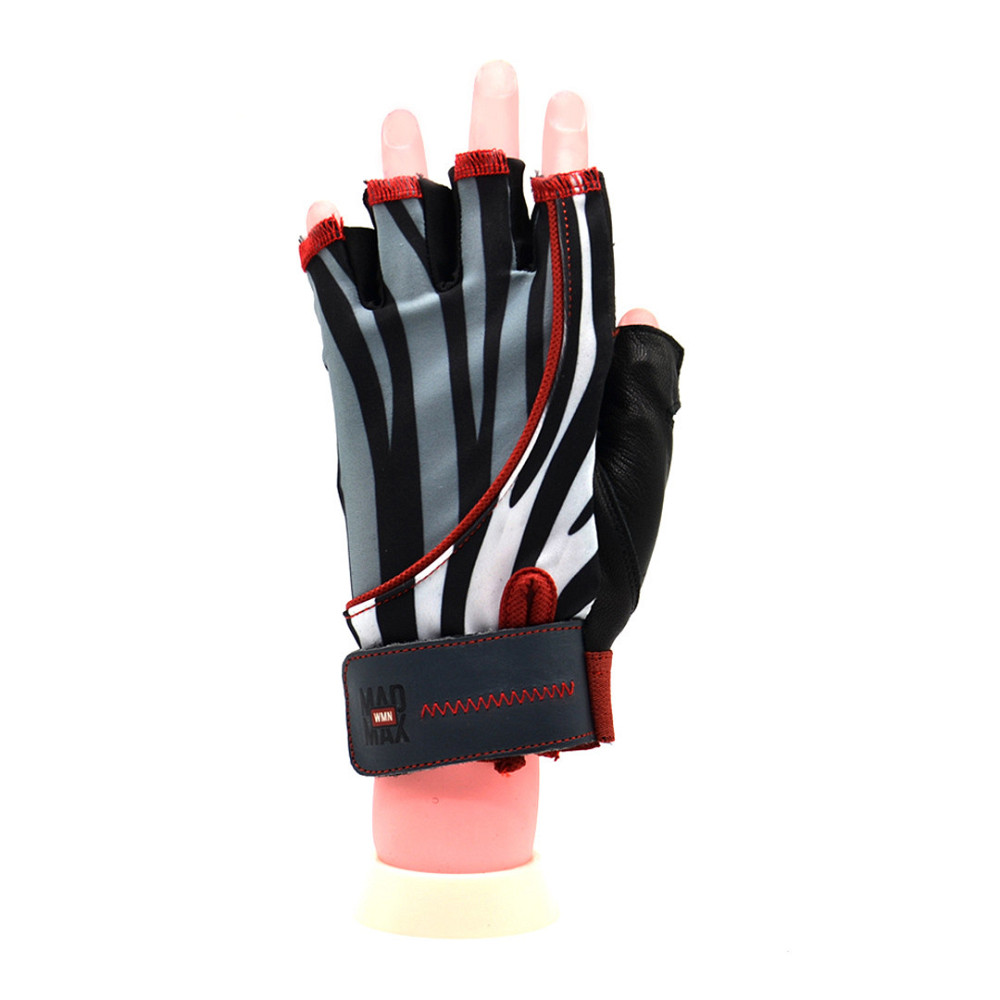 Рукавички для фітнесу MadMax MFG-911 Nine-eleven Zebra B&W zebra M Киев - изображение 2