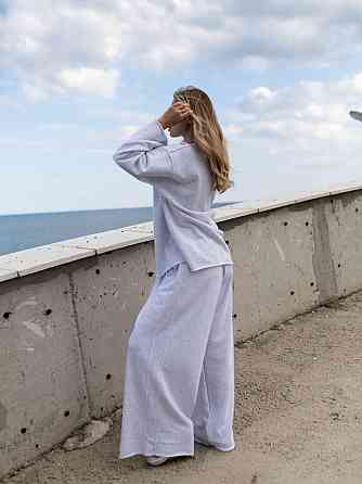 Женский стильный оверсайз костюм двойка: кофта и штаны турецкая трехнить петля пенье Меланж Одесса