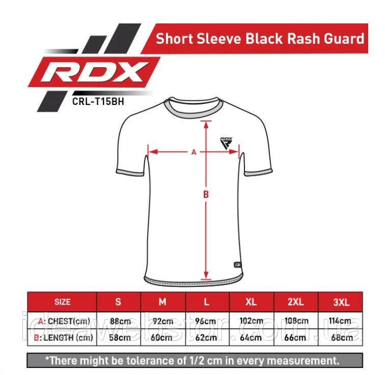 Рашгард RDX T15 Black с коротким рукавом компрессионная футболка для ММА БЖЖ бокса грэпплинга фитнеса и тренировок 2XL Киев - изображение 9