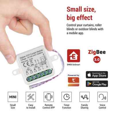 Модуль управління розумним будинком EMOS H5110 Smart Motor Control ZigBee 3.0 Dual-Channel (H5110) Вінниця