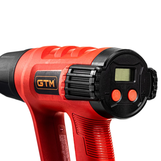 Профессиональный технический фен (строительный) GTM HG2000EM: 2 кВт, 2 режима, 50°C-600°C, насадки 4шт Киев