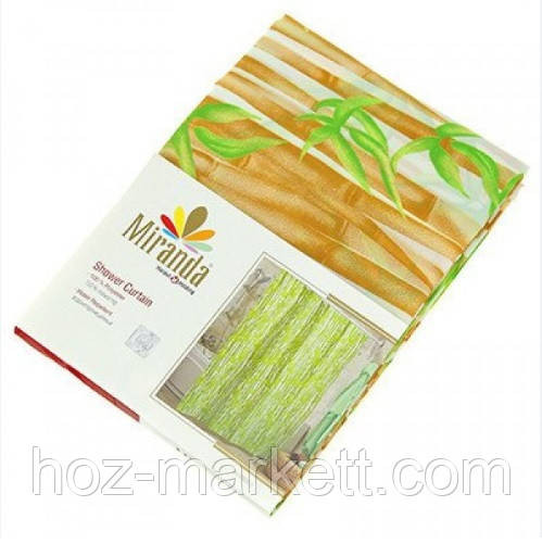 Штора в ванную тканевая Миранда бамбук бежевый 180 х 200 см Харьков - изображение 1