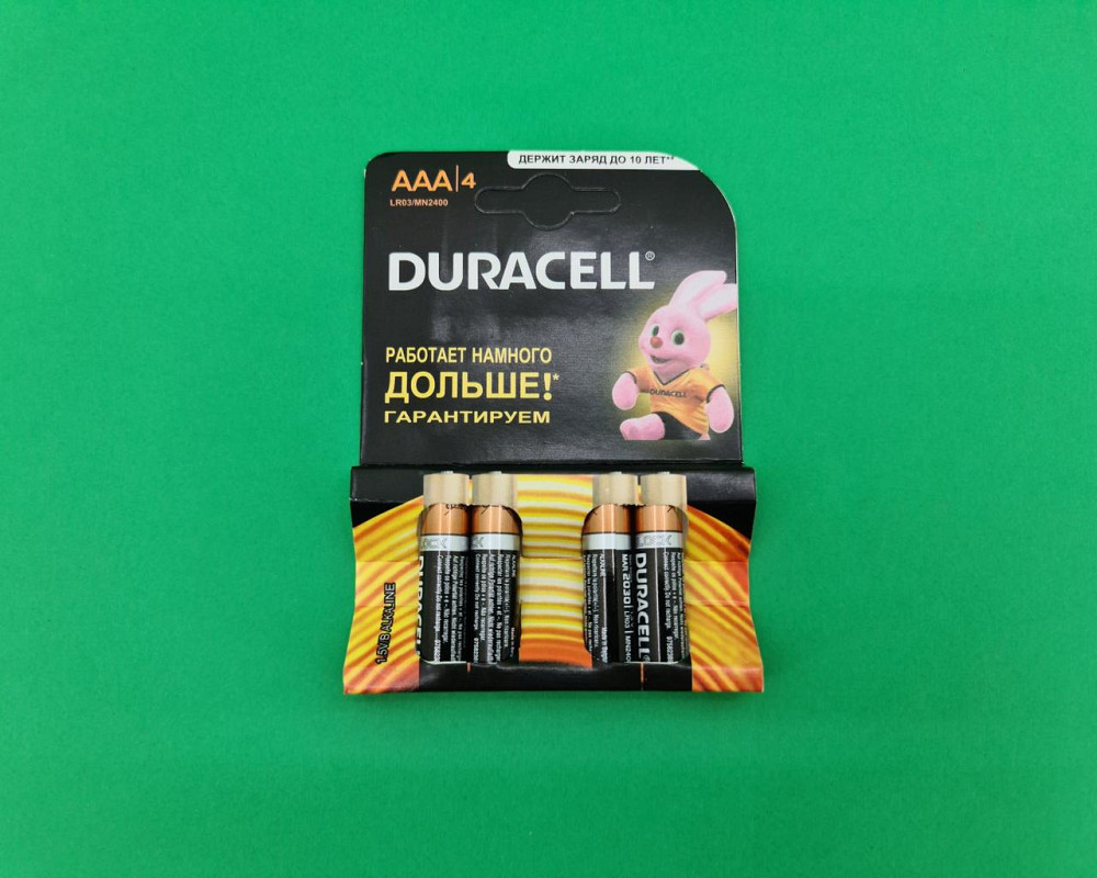 Батарейка Duracell (ААA R3) алкалінові (Б-4) (4 шт.) Харків - фото 1