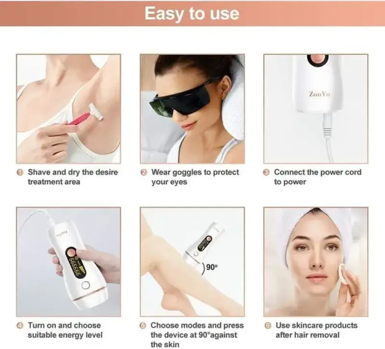Устройство для удаления волос эпилятор Фотоэпилятор ZumYu IPL Hair Removal с ЖК-дисплеем (999 999 вспышек) Б/У Киев