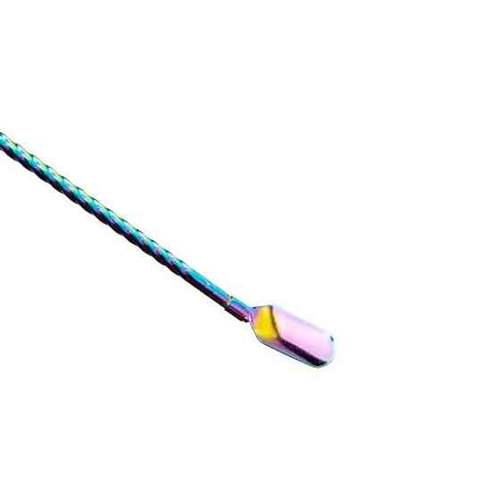 Набір багаторазових ложок-трубочок 6 шт для напоїв 22 см зі щіткою для миття з нержавіючої сталі Хамелеон HP-20-21 Коломия